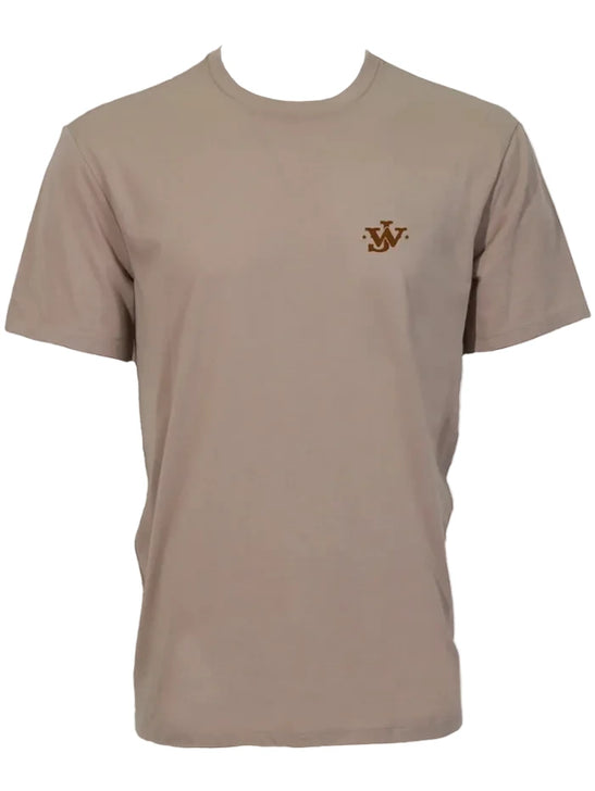 Hooey HT2658TN Mens John Wayne The Hell I Wont T-Shirt Tan front view. If you need any assistance with this item or the purchase of this item please call us at five six one seven four eight eight eight zero one Monday through Saturday 10:00a.m EST to 8:00 p.m EST
