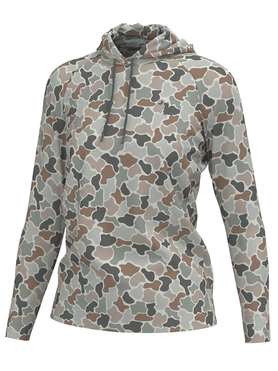 Local Girl Outfitters L5130002-FCF Womens Hemlock Hoodie Forest Camo Flora front view. If you need any assistance with this item or the purchase of this item please call us at five six one seven four eight eight eight zero one Monday through Saturday 10:00a.m EST to 8:00 p.m EST