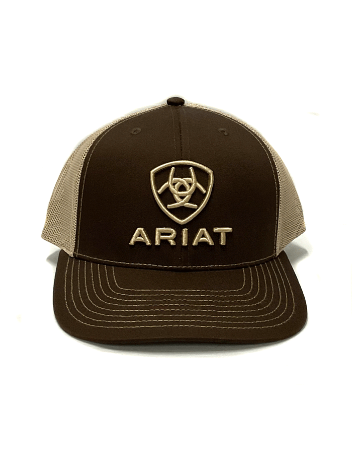 Ariat A300003102 Cap Shield Brown front and side view. If you need any assistance with this item or the purchase of this item please call us at five six one seven four eight eight eight zero one Monday through Saturday 10:00a.m EST to 8:00 p.m EST