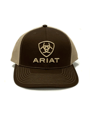 Ariat A300003102 Cap Shield Brown front view. If you need any assistance with this item or the purchase of this item please call us at five six one seven four eight eight eight zero one Monday through Saturday 10:00a.m EST to 8:00 p.m EST