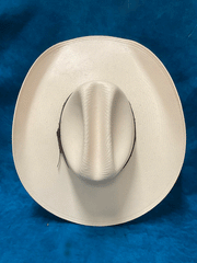 Larry Mahan MS2442BRNX44 10X Brindle 4.5 INCH BRIM Straw Hat Natural view from above. If you need any assistance with this item or the purchase of this item please call us at five six one seven four eight eight eight zero one Monday through Saturday 10:00a.m EST to 8:00 p.m EST
