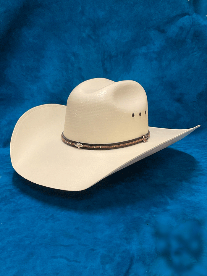 Justin JS1330BELT4404 20X BELTON TOYO Straw Western Hat Ivory front and side view. If you need any assistance with this item or the purchase of this item please call us at five six one seven four eight eight eight zero one Monday through Saturday 10:00a.m EST to 8:00 p.m EST