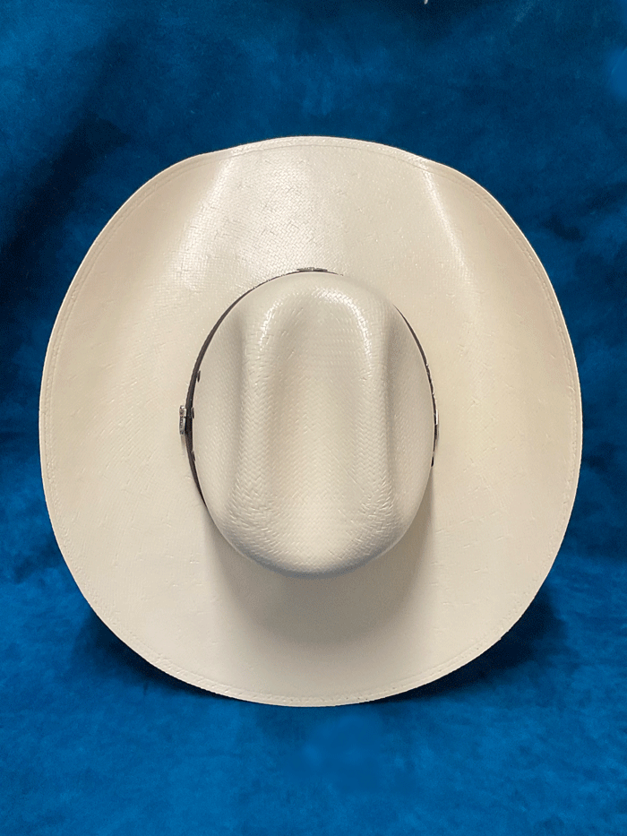 Justin JS1330BELT4404 20X BELTON TOYO Straw Western Hat Ivory front and side view. If you need any assistance with this item or the purchase of this item please call us at five six one seven four eight eight eight zero one Monday through Saturday 10:00a.m EST to 8:00 p.m EST