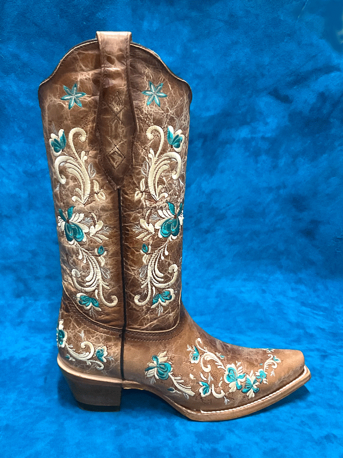 corral brown and turquoise boots