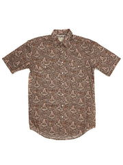 Panhandle RSMS1SR19Z Mens Rough Stock Snap Short Sleeve Shirt Brown front view.If you need any assistance with this item or the purchase of this item please call us at five six one seven four eight eight eight zero one Monday through Saturday 10:00a.m EST to 8:00 p.m EST