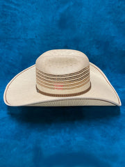 Justin JS3B30BEND BENDER Straw Cowboy Hat Ivory side view. If you need any assistance with this item or the purchase of this item please call us at five six one seven four eight eight eight zero one Monday through Saturday 10:00a.m EST to 8:00 p.m EST