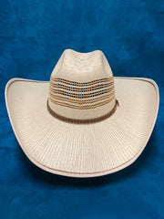Justin JS3B30BEND BENDER Straw Cowboy Hat Ivory front view. If you need any assistance with this item or the purchase of this item please call us at five six one seven four eight eight eight zero one Monday through Saturday 10:00a.m EST to 8:00 p.m EST
