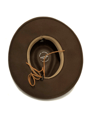 Stetson OWSGBH-813423 SAGEBRUSH Outdoor Crushable Wool Hat Mink inside view. If you need any assistance with this item or the purchase of this item please call us at five six one seven four eight eight eight zero one Monday through Saturday 10:00a.m EST to 8:00 p.m EST