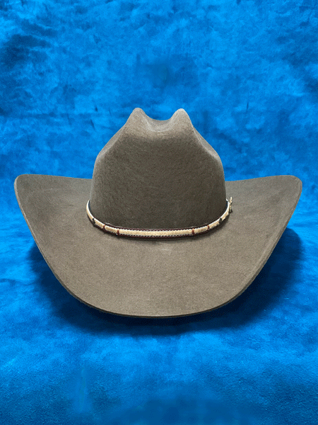 Stetson SBPWRV-754023 POWDER RIVER 4X Buffalo Felt Hat Mink front view. If you need any assistance with this item or the purchase of this item please call us at five six one seven four eight eight eight zero one Monday through Saturday 10:00a.m EST to 8:00 p.m EST