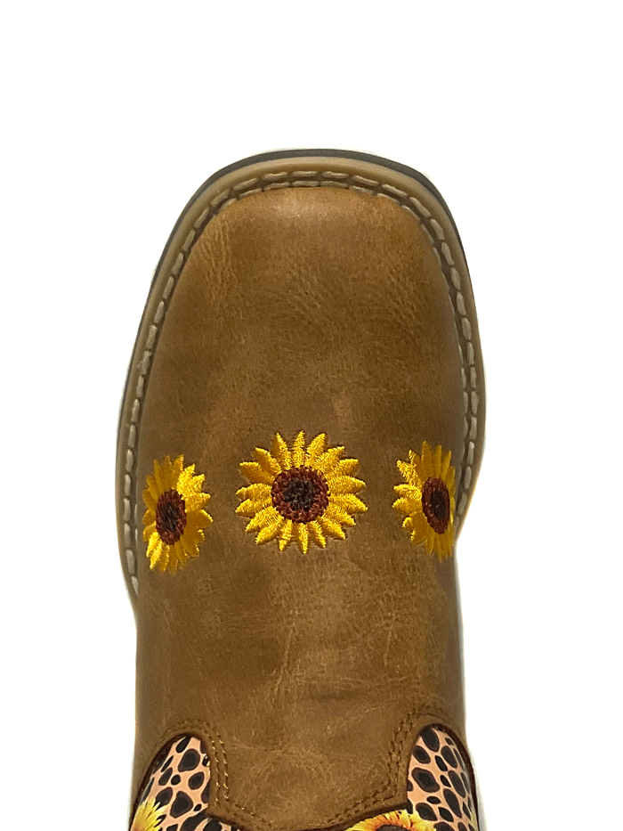 Twister 4448008 Kids Sunnie Style Western Boot Tan side view toddler and children size. If you need any assistance with this item or the purchase of this item please call us at five six one seven four eight eight eight zero one Monday through Saturday 10:00a.m EST to 8:00 p.m EST