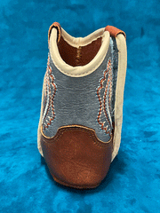 Ariat A442002308 Infants LIL STOMPERS Boot Brown back view. If you need any assistance with this item or the purchase of this item please call us at five six one seven four eight eight eight zero one Monday through Saturday 10:00a.m EST to 8:00 p.m EST