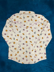 Wrangler 112335322 Kids Long Sleeve Western Snap Shirt White back view. If you need any assistance with this item or the purchase of this item please call us at five six one seven four eight eight eight zero one Monday through Saturday 10:00a.m EST to 8:00 p.m EST