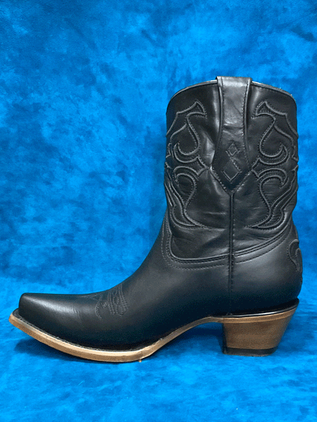 Corral Z5111 Ladies Embroidery Ankle Western Boot Black side view. If you need any assistance with this item or the purchase of this item please call us at five six one seven four eight eight eight zero one Monday through Saturday 10:00a.m EST to 8:00 p.m EST