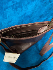 Scully B185-CHOC Womens Soft Leather Handbag Chocolate inside view. If you need any assistance with this item or the purchase of this item please call us at five six one seven four eight eight eight zero one Monday through Saturday 10:00a.m EST to 8:00 p.m EST