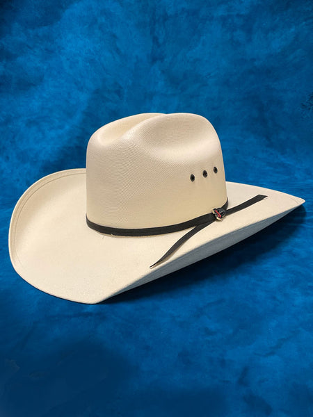 Justin JS0256BUCK Kids Buckaroo Western Canvas Hat Ivory side / front view. If you need any assistance with this item or the purchase of this item please call us at five six one seven four eight eight eight zero one Monday through Saturday 10:00a.m EST to 8:00 p.m EST