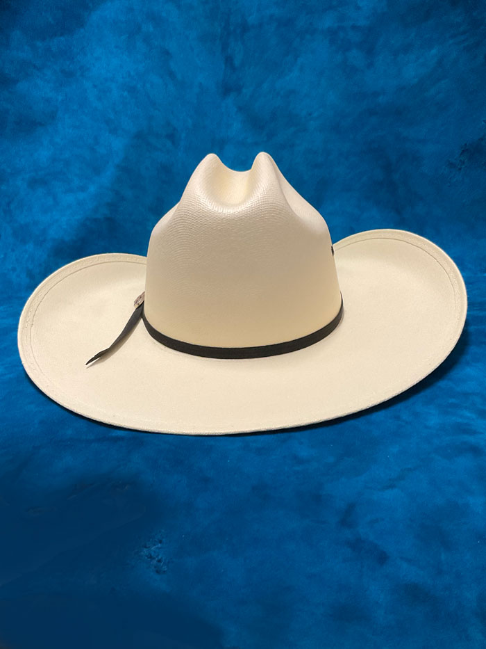 Justin JS0256BUCK Kids Buckaroo Western Canvas Hat Ivory side / front view. If you need any assistance with this item or the purchase of this item please call us at five six one seven four eight eight eight zero one Monday through Saturday 10:00a.m EST to 8:00 p.m EST