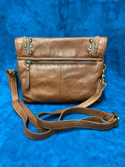Scully B370-COG Womens Leather Handbag Cognac back view. If you need any assistance with this item or the purchase of this item please call us at five six one seven four eight eight eight zero one Monday through Saturday 10:00a.m EST to 8:00 p.m EST