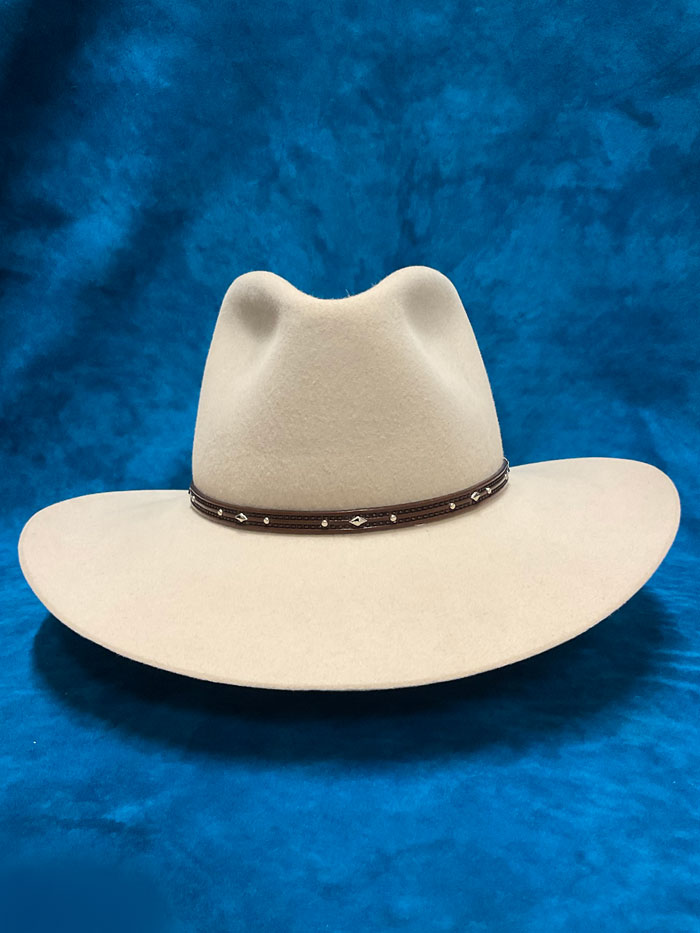 Stetson SFPAWN-403261 PAWNEE 5X Felt Hat Silverbelly side / front view. If you need any assistance with this item or the purchase of this item please call us at five six one seven four eight eight eight zero one Monday through Saturday 10:00a.m EST to 8:00 p.m EST