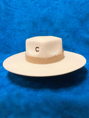 Charlie 1 Horse CWFLIN-064028 Womens FLING Felt Hat Ivory front view. If you need any assistance with this item or the purchase of this item please call us at five six one seven four eight eight eight zero one Monday through Saturday 10:00a.m EST to 8:00 p.m EST