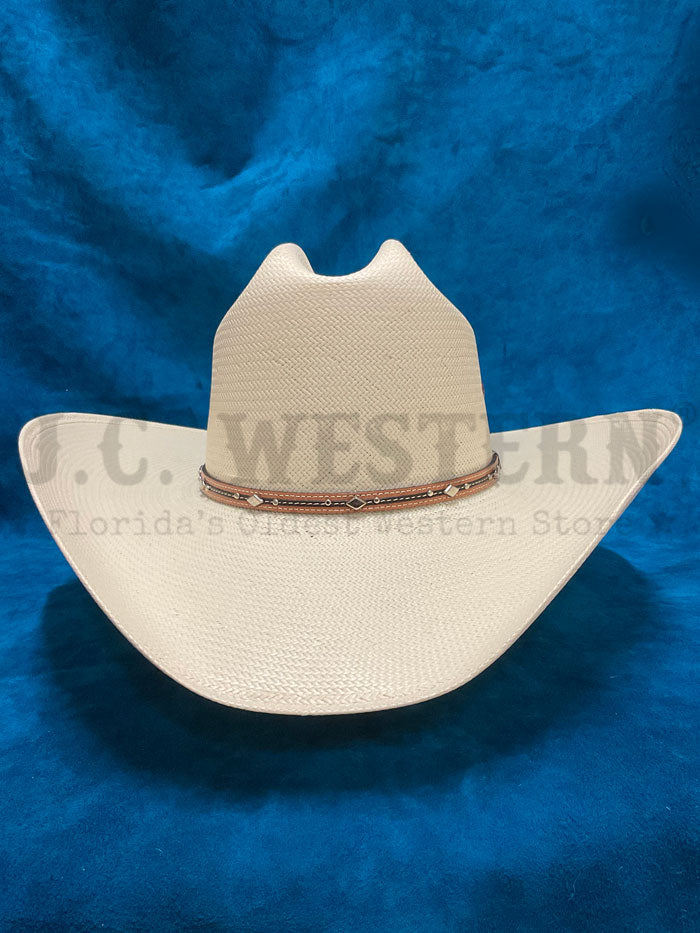 Stetson RSKNGT-304281 KINGMAN T 10X Straw Hat Natural side / front view. If you need any assistance with this item or the purchase of this item please call us at five six one seven four eight eight eight zero one Monday through Saturday 10:00a.m EST to 8:00 p.m EST