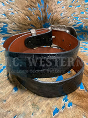 Lucchese W9401 ULTRA BELLY CAIMAN Western Belt Black back view. If you need any assistance with this item or the purchase of this item please call us at five six one seven four eight eight eight zero one Monday through Saturday 10:00a.m EST to 8:00 p.m EST