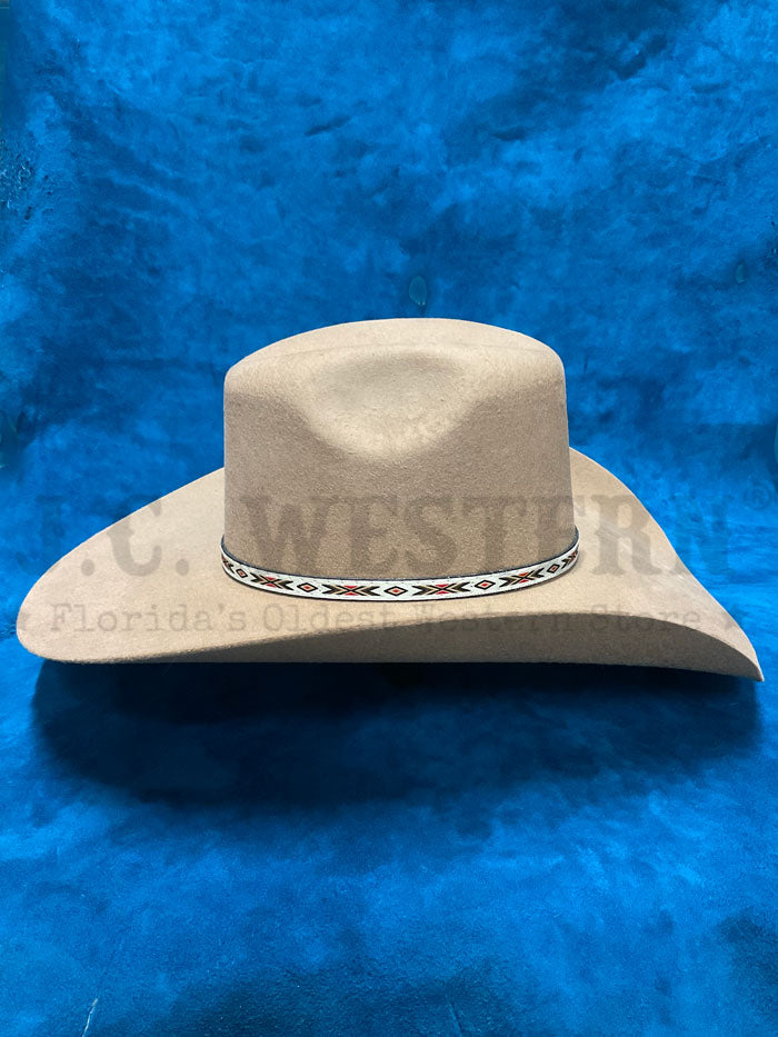 Resistol RWTMPE-9144P5 TEMPE 3X  Western Felt Hat Pecan side / front view. If you need any assistance with this item or the purchase of this item please call us at five six one seven four eight eight eight zero one Monday through Saturday 10:00a.m EST to 8:00 p.m EST