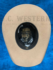 Resistol RWTMPE-9144P5 TEMPE 3X Western Felt Hat Pecan inside view. If you need any assistance with this item or the purchase of this item please call us at five six one seven four eight eight eight zero one Monday through Saturday 10:00a.m EST to 8:00 p.m EST