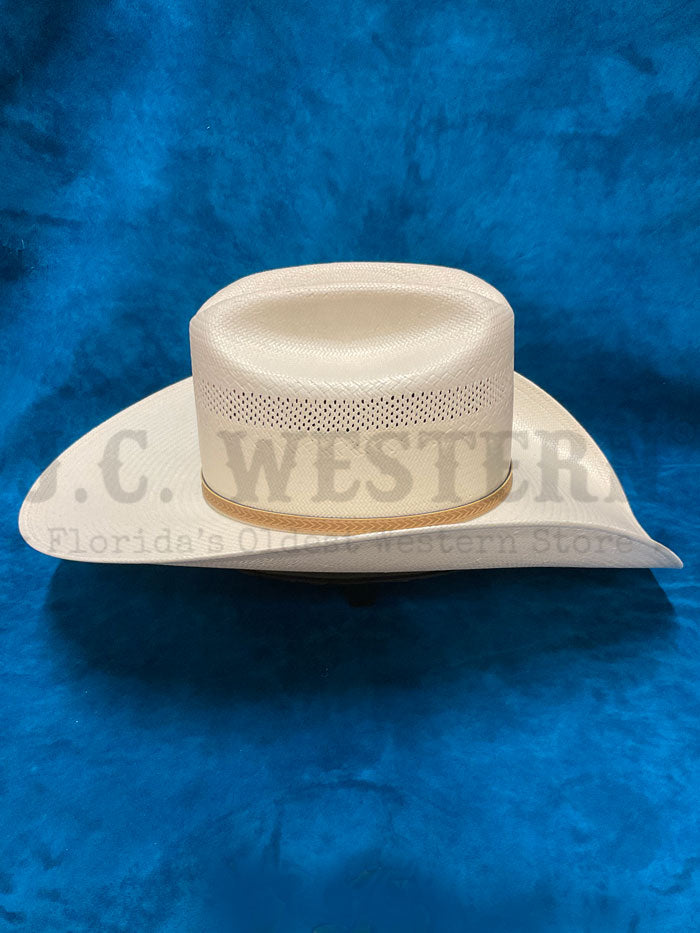 Stetson SSARPH-304281 ARAPAHO 10X Straw Hat Natural side / front view. If you need any assistance with this item or the purchase of this item please call us at five six one seven four eight eight eight zero one Monday through Saturday 10:00a.m EST to 8:00 p.m EST