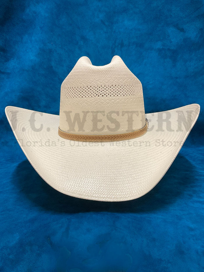 Stetson SSARPH-304281 ARAPAHO 10X Straw Hat Natural side / front view. If you need any assistance with this item or the purchase of this item please call us at five six one seven four eight eight eight zero one Monday through Saturday 10:00a.m EST to 8:00 p.m EST