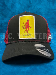 Larry Mahan MCBCLDBK El Diablito Mesh Back Cap Black front view. If you need any assistance with this item or the purchase of this item please call us at five six one seven four eight eight eight zero one Monday through Saturday 10:00a.m EST to 8:00 p.m EST