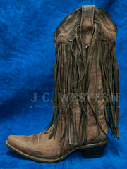 Circle G L6088 Ladies Brick Fringes Western Boot Brown side view. If you need any assistance with this item or the purchase of this item please call us at five six one seven four eight eight eight zero one Monday through Saturday 10:00a.m EST to 8:00 p.m EST
