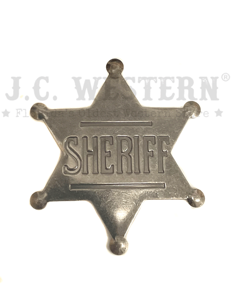 Western Fashion 291 Sheriff Replica Badge Antique Silver front view. If you need any assistance with this item or the purchase of this item please call us at five six one seven four eight eight eight zero one Monday through Saturday 10:00a.m EST to 8:00 p.m EST