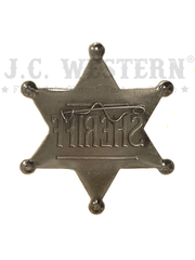 Western Fashion 291 Sheriff Replica Badge Antique Silver back view. If you need any assistance with this item or the purchase of this item please call us at five six one seven four eight eight eight zero one Monday through Saturday 10:00a.m EST to 8:00 p.m EST