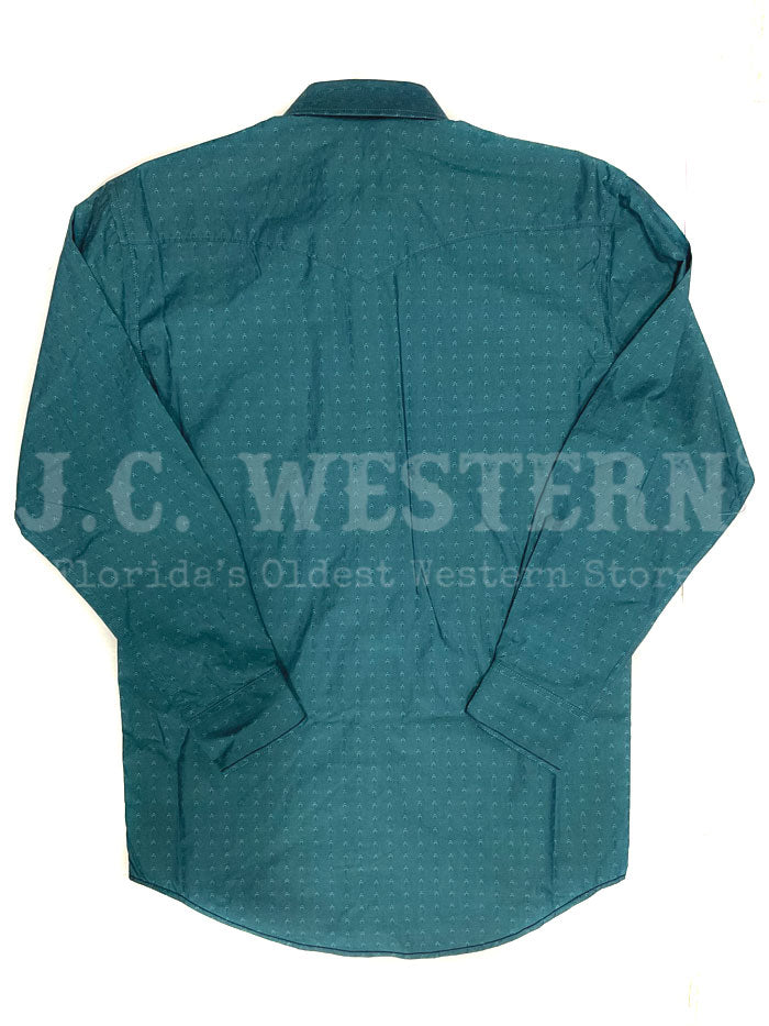 Panhandle RMN2S02191 Mens Rough Stock Long Sleeve Snap Shirt Turquoise front view. If you need any assistance with this item or the purchase of this item please call us at five six one seven four eight eight eight zero one Monday through Saturday 10:00a.m EST to 8:00 p.m EST