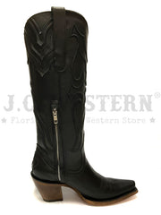 Corral Z5075 Ladies Embroiderry Western Boot Black inner side / zipper view. If you need any assistance with this item or the purchase of this item please call us at five six one seven four eight eight eight zero one Monday through Saturday 10:00a.m EST to 8:00 p.m EST