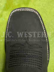 Circle G L6079 Mens Embroidery Square Toe Boot Black toe view. If you need any assistance with this item or the purchase of this item please call us at five six one seven four eight eight eight zero one Monday through Saturday 10:00a.m EST to 8:00 p.m EST