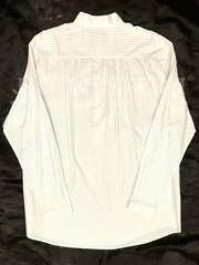 Scully RW058 -WHT Mens Pinstripe Yarn Dye Bib Western Shirt White back view. If you need any assistance with this item or the purchase of this item please call us at five six one seven four eight eight eight zero one Monday through Saturday 10:00a.m EST to 8:00 p.m EST