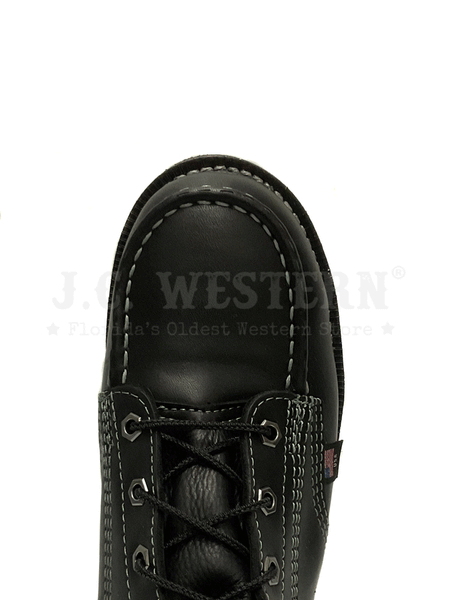 Thorogood 804-6208 Mens Midnight Series Maxwear Wedge Steel Toe Boot Black toe view from above. If you need any assistance with this item or the purchase of this item please call us at five six one seven four eight eight eight zero one Monday through Saturday 10:00a.m EST to 8:00 p.m EST