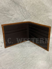 Ariat A3548544 Mens Bifold American Flag Patch Wallet Bark inside view. If you need any assistance with this item or the purchase of this item please call us at five six one seven four eight eight eight zero one Monday through Saturday 10:00a.m EST to 8:00 p.m EST