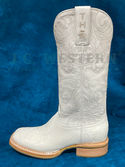 Tin Haul 14-021-0007-1513 Womens White Wedding Yes I Do Sole Square Toe Western Boot White outter side view. If you need any assistance with this item or the purchase of this item please call us at five six one seven four eight eight eight zero one Monday through Saturday 10:00a.m EST to 8:00 p.m EST