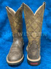 Twisted X MXTR015 Mens Tech X Round Toe Work Boot Brown front and back view. If you need any assistance with this item or the purchase of this item please call us at five six one seven four eight eight eight zero one Monday through Saturday 10:00a.m EST to 8:00 p.m EST