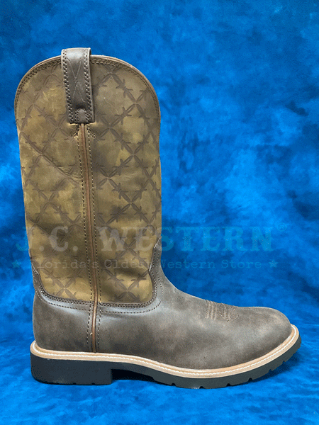 Twisted X MXTR015 Mens Tech X Round Toe Work Boot Brown outter side view. If you need any assistance with this item or the purchase of this item please call us at five six one seven four eight eight eight zero one Monday through Saturday 10:00a.m EST to 8:00 p.m EST