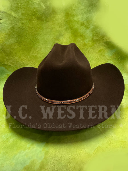 Resistol RFKGMN-524022 George Strait Collection KINGMAN 6X Felt Hat Chocolate back view. If you need any assistance with this item or the purchase of this item please call us at five six one seven four eight eight eight zero one Monday through Saturday 10:00a.m EST to 8:00 p.m EST