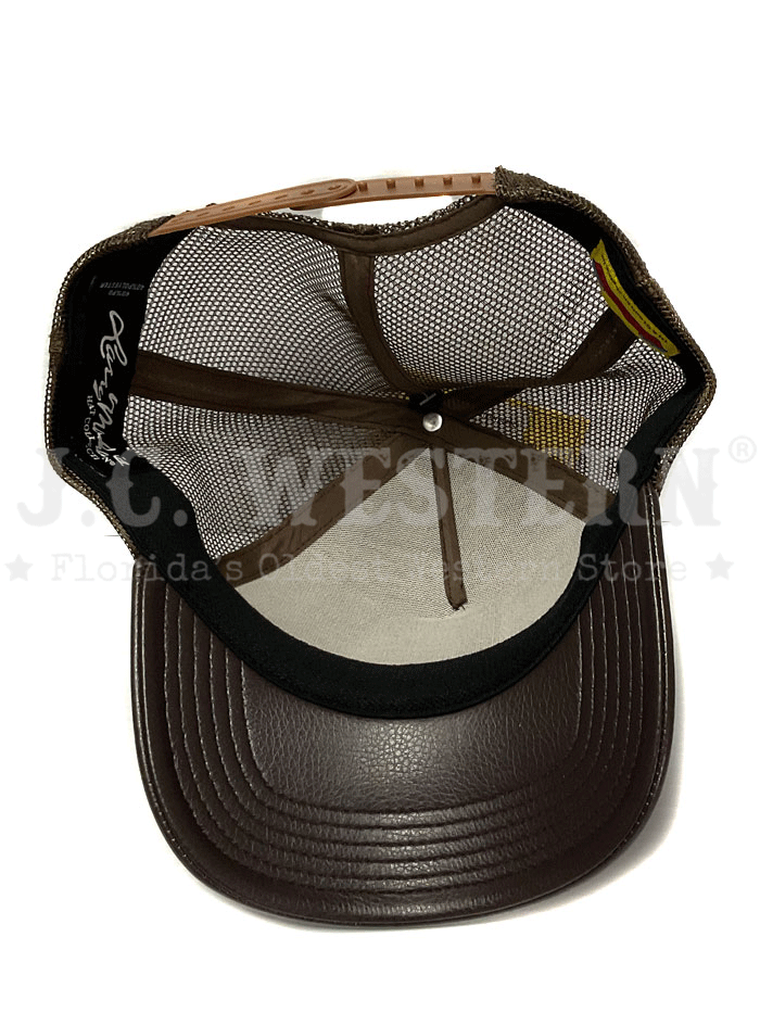 Larry Mahan MCBCLDGD El Diablito Gold Mesh Back Cap Brown front view. If you need any assistance with this item or the purchase of this item please call us at five six one seven four eight eight eight zero one Monday through Saturday 10:00a.m EST to 8:00 p.m EST