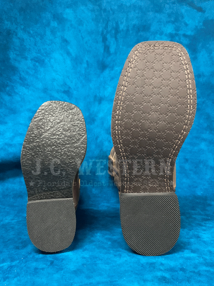 Smoky Mountain 3923 Kids Logan Western Boots Brown Waxed Distress front and side view of toddler and children style. If you need any assistance with this item or the purchase of this item please call us at five six one seven four eight eight eight zero one Monday through Saturday 10:00a.m EST to 8:00 p.m EST