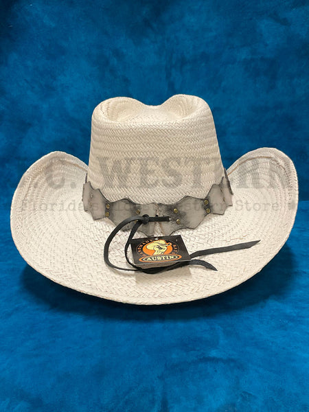 Austin Hats 05-916 TEXAS WINTER Straw Hat White back view. If you need any assistance with this item or the purchase of this item please call us at five six one seven four eight eight eight zero one Monday through Saturday 10:00a.m EST to 8:00 p.m EST