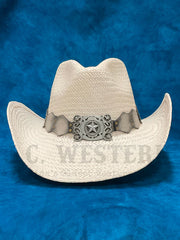 Austin Hats 05-916 TEXAS WINTER Straw Hat White front view. If you need any assistance with this item or the purchase of this item please call us at five six one seven four eight eight eight zero one Monday through Saturday 10:00a.m EST to 8:00 p.m EST