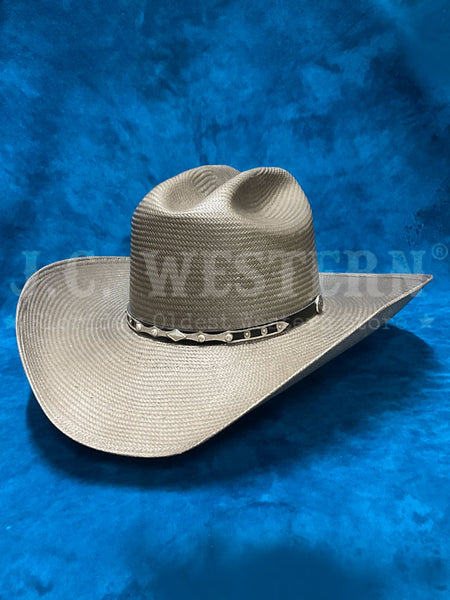 Stetson SSKNTN-30425375 KENTON 10X Straw Hat Grey side / front view. If you need any assistance with this item or the purchase of this item please call us at five six one seven four eight eight eight zero one Monday through Saturday 10:00a.m EST to 8:00 p.m EST