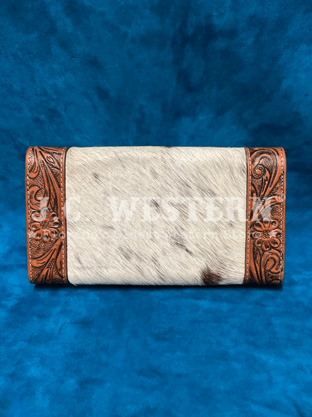 Myra Bag S-3940 Womens Advent Hand Tooled Leather Wallet Brown back view. If you need any assistance with this item or the purchase of this item please call us at five six one seven four eight eight eight zero one Monday through Saturday 10:00a.m EST to 8:00 p.m EST