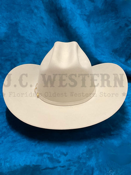 Stetson SFPRES-4840J7 El Presidente 100X Premier Cowboy Hat Silver Beaver back view. If you need any assistance with this item or the purchase of this item please call us at five six one seven four eight eight eight zero one Monday through Saturday 10:00a.m EST to 8:00 p.m EST